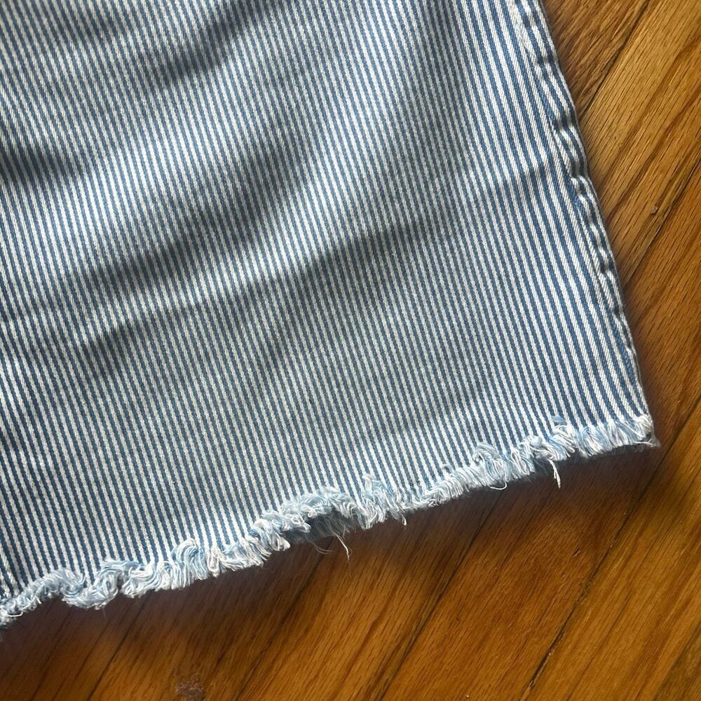 Seven7 Blue & White Striped Denim Mini Skirt – Size 18 - Picture 5 of 10